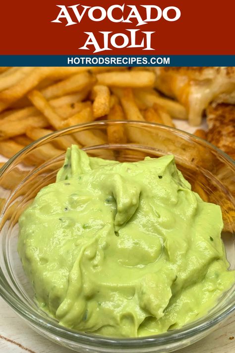 Aoli Recipes, Avocado Aioli Recipe, Aioli Recipes, Aoili Recipe, Onion Dishes, Aioli Sauce Recipe, Avocado Aioli, Avocado Cream Sauce, Avocado Dip Recipe