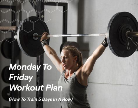 Monday To Friday Workout Plan (How To Train 5 Days In A Row) – Fitbod Monday To Friday Workout Plan, 5 Day Workout Plan, 5 Day Workouts, Tricep Pushdown, Steady State Cardio, Push Workout, Monday Workout, Workout Splits, Friday Workout