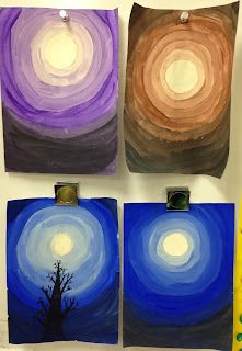 Grade 1 Art, Value Painting, Primary School Art, Animal Art Projects, 4th Grade Art, Classroom Art Projects, Classroom Art, Value In Art, Elementary Art Projects