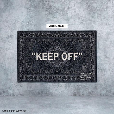 Off White Keep Off Rug, Misaki Kawai, Keep Off Rug, Floor Options, Ikea Usa, Workspace Storage, Ikea Rug, Hypebeast Room, Ikea Store