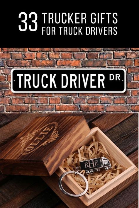 33 Cool Trucker Gifts For Truck Drivers! Here we have a comprehensive list of unique gifts for truck drivers. Discover the best gift ideas for the truckie in your life today! Gifts For Truck Drivers Men, Truck Driver Appreciation Gifts, Truck Driver Retirement Party Ideas, Gifts For Truck Guys, Trucker Wedding, Gifts For Truck Drivers, Laptop Pics, Wallpaper Silhouette, Truck Driver Wife