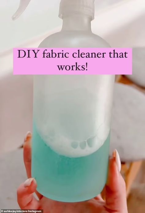 Diy Fabric Cleaner, Cleaning Fabric Chairs, Homemade Upholstery Cleaner, Diy Upholstery Cleaner, Fabric Cleaner, Diy Furniture Upholstery, Cleaning Fabric, Homemade Furniture, Diy Shampoo