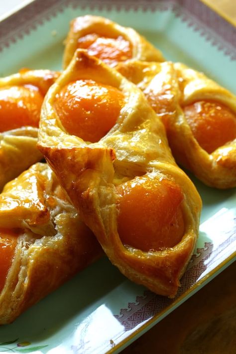 Wonderful French Apricot Pastries. Perfect for Easter Sunday Brunch or Mother's Day. Easy to make the day ahead! Just bake and serve! INCLUDES VIDEO!   #entertainingwithbeth #FrenchRecipes #ApricotPastries #PuffPastryRecipes #BrunchRecipes #EasterRecipes #MothersDayRecipes Apricot Pastry, Entertaining With Beth, Easter Sunday Brunch, Apricot Recipes, Pastry Recipe, French Pastry, French Bakery, French Desserts, Just Bake