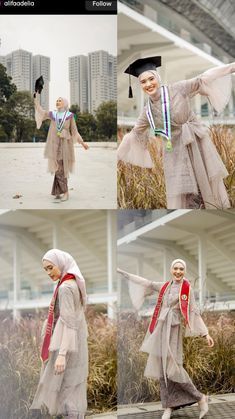 Model Kebaya Wisuda, Model Dress Kebaya, Braidsmaid Dresses, Kebaya Modern Dress, Tutorial Hijab Pashmina, Moslem Fashion, Dress Pesta, Kebaya Dress, Kebaya Muslim