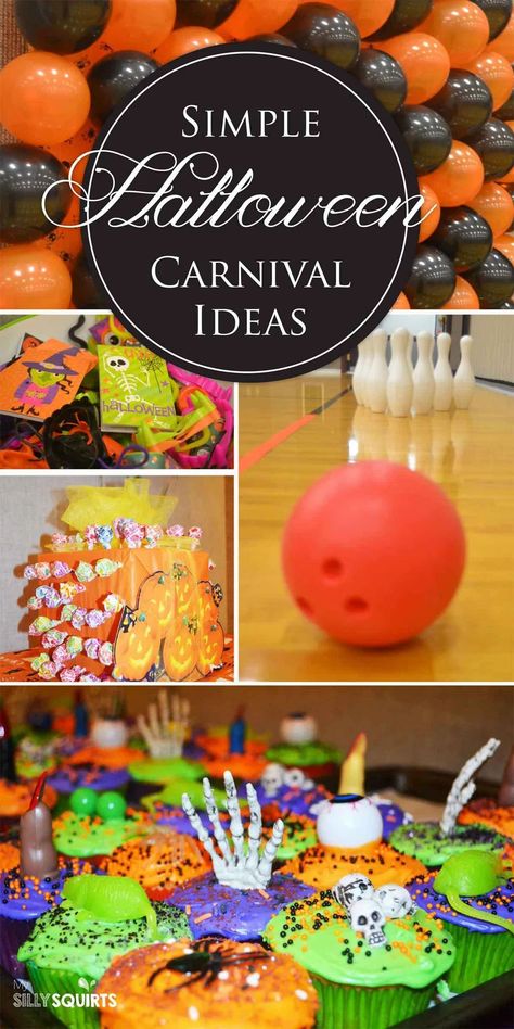 Halloween Carnival Ideas, Easy Halloween Games, Halloween Carnival Games, Halloween Prizes, Halloween Themed Snacks, Diy Carnival Games, Fall Carnival, Diy Carnival, Fun Halloween Games