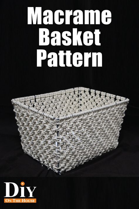 Macrame Laundry Basket, Macrame Wire Basket, Macrame Box Tutorial, Macrame Basket Pattern Free, Macromae Baskets, Macrame Box Diy, Macrame Storage Baskets Diy, Macrame Baskets Diy, Macrame Basket Tutorial