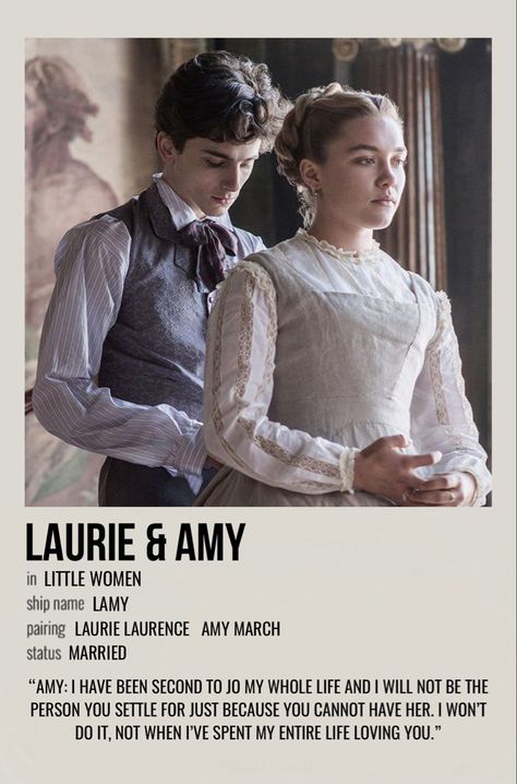 minimal polaroid relationship poster for laurie & amy from little women Little Woman Poster, Little Women Aesthetic Quotes, Women Aesthetic Quotes, Quotes From Little Women, Little Women Wallpaper, Little Women Poster, Little Women Aesthetic, Little Women Quotes, Film Instagram