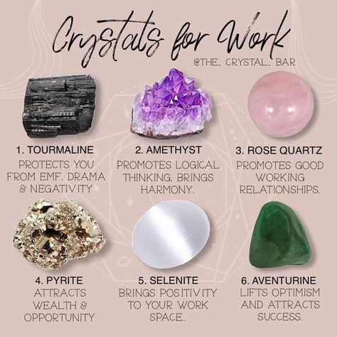 Crystals For Work, Charging Crystals, Crystal Kingdom, Crystal Healing Chart, The Crystals, Crystal Guide, Crystals Healing Properties, Spiritual Crystals, Witchy Stuff