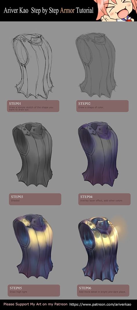 Armor Tutorial Armor Tutorial, Digital Painting Techniques, Animal Illustrations, Digital Paintings, 3d Artwork, Character Reference, Digital Painting Tutorials, Painting Digital, Process Art