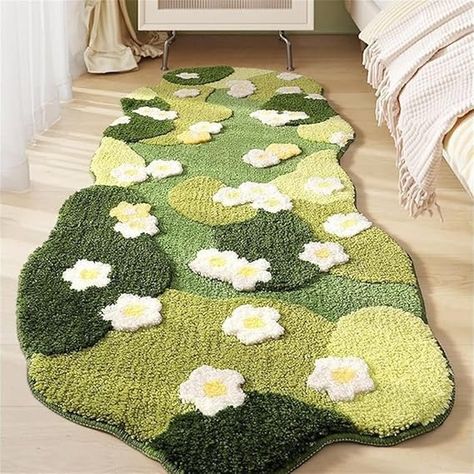 Amazon.com: JIANGLANY Moss Rug Floral Area Rugs, Large 24''x63'' Plant Flower Runner Rugs for Bedroom, 3D Cute Green Forest Grass Aesthetic Plush Carpet Decor, Living Room Kids Room Non Slip (Style-2) : Home & Kitchen Mountain Flowers, Moss Rug, Floral Carpet, Carpet Decor, Flower Rug, Tufted Rugs, Bathroom Floor Mat, Bedside Rug, Plush Carpet