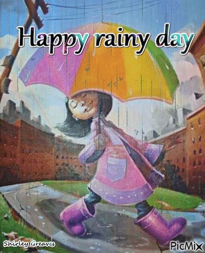 Happy Rainy Day, Frank Morrison Art, Good Morning Rainy Day, Frank Morrison, Umbrella Art, Black Artwork, Afro Art, African American Art, Black Women Art