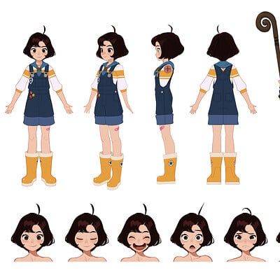 Hong Soonsang, Cut Out Animation, Character Turnaround, Low Poly Character, Animation Character, Character Model Sheet, Creature Drawings, Kid Character, Character Sheet