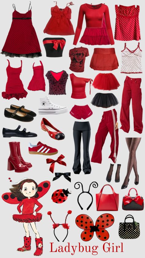 #ladybug #ladybuggirl #ladybugcostume Affordable Halloween Costumes, Street Fashion Inspiration, Modest Street Fashion, Modest Streetwear, Bug Costume, 80s Inspired Outfits, Ladybug Outfits, Ladybug Girl, Ladybug Costume