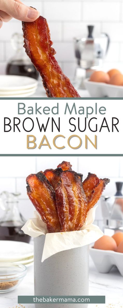 Flavored Bacon In The Oven, Maple Bacon Butter, Maple Bacon Cake Pops, How To Make Maple Bacon, Glazed Bacon Recipes, Candy Bacon Brown Sugar, Maple Bacon Cinnamon Rolls Homemade, Brown Sugar Bacon In Oven, Maple Bacon Glaze