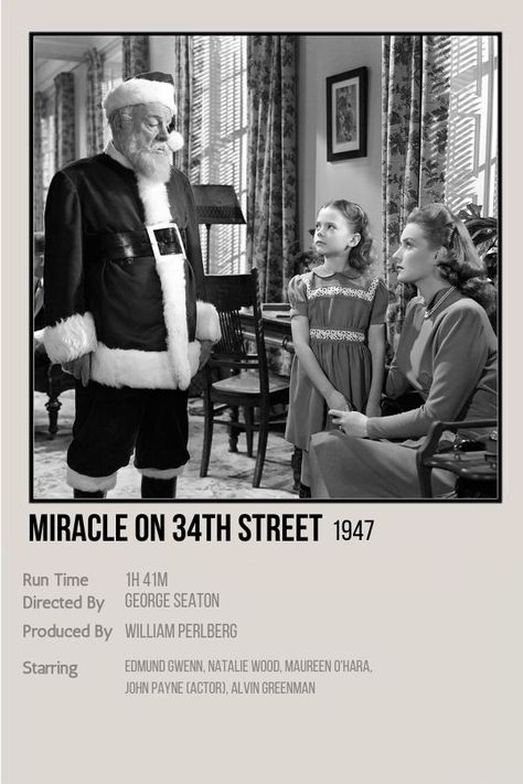 Miracle On 34th Street Poster, Miracle On The 34th Street, John Payne Actor, Christmas Movie Poster, Light Movie, Tv Posters, John Payne, Polaroid Posters, Miracle On 34th Street