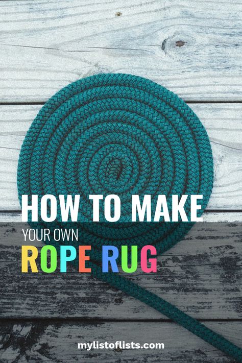 I remember making a rope rug every summer when I was little! We would use fabric scraps from my Mom’s sewing stash to complete our rugs, and we had the most fun finding a place for them around the house! This year, teach your kiddos to do the same. These DIY rope projects are way too easy to miss! #rope #howtomake #diy #projects Use Fabric Scraps, Coiled Fabric Bowl, Rope Rug, Braided Rug Diy, Basket Weaving Diy, Fabric Bowl, Rope Projects, Coiled Rope, Rope Baskets