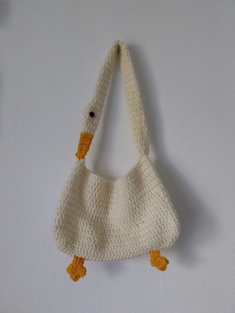 Silly Crochet, Goose Bag, Goose Crochet, Goose Craft, Duck Bag, Mike Shinoda, Unique Products Design, Silly Goose, Sport Style