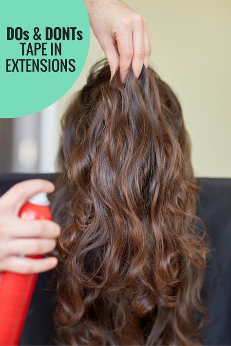 Hair extension dos & dont's: tape in hair extensions.  Learn how salon professionals take care of their hair extensions. Hair Extension Care, Hair Extensions Before And After, Hair Extensions For Short Hair, I Tip Hair Extensions, Luxy Hair, Hair Tape, Hair Extentions, Hair Extensions Best, Tape In Extensions