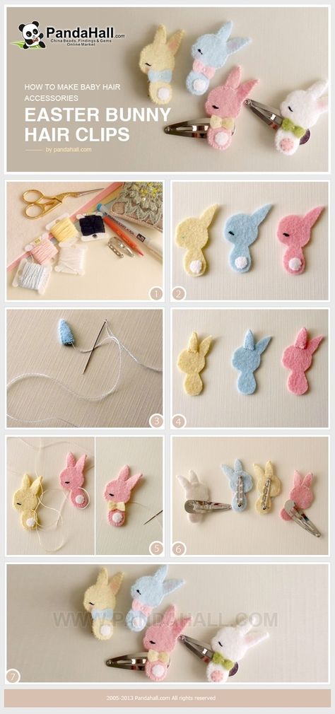 Broches de conejitos en fieltro Diy Baby Bows, Felt Hair Accessories, Bunny Hair, Felt Hair Clips, Hair Clips Diy, Handmade Hair Clip, Baby Hair Accessories, Baby Hair Clips, Hair Accessories Clips