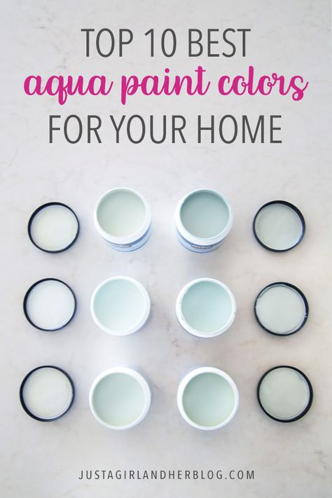 Mint Paint Colors, Light Aqua Paint, Light Teal Paint, Aqua Paint Colors, Abby Lawson, Turquoise Paint Colors, Aqua Bedrooms, Teal Paint Colors, Mint Paint