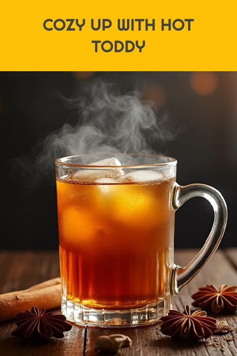 When it gets chilly outside, a Hot Toddy is the perfect cozy drink to warm you up! This classic cocktail blends whiskey, honey, spices, and citrus creating a comforting and soothing experience that not only tastes fantastic but may also help with those winter sniffles. Whether curled up with a great book or sharing with friends, this easy cocktail recipe is sure to bring cheer to your cold nights. Step into winter bliss and discover how the timeless Hot Toddy can warm your spirits! Best Hot Toddy Recipe, Hot Totty Recipes, Hot Toddy Recipe Whiskey, Hot Toddy Recipe For Colds, Hot Alcoholic Drinks, Hot Toddy Cocktail, Hot Toddy Recipe, Toddy Recipe, Winter Cocktails Recipes