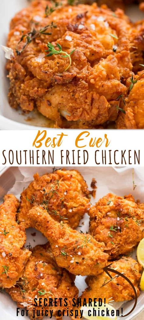 Southern Fried Chicken Recipe, Best Fried Chicken Recipe, Fried Chicken Batter, Fried Chicken Dinner, Fried Chicken Recipe Southern, The Best Fried Chicken, Southern Chicken, Best Fried Chicken, Making Fried Chicken