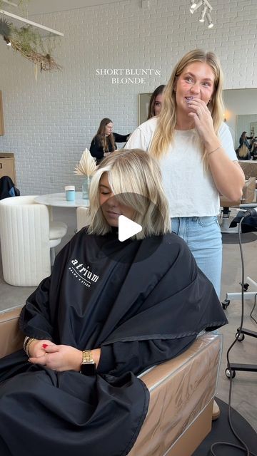 Devyn Pennell on Instagram: "Changing it up and going lighter for fall and I’m HERE for it 🔥🤌🏼" Dark Hair With Blonde On Top, Blonde On Top Dark Underneath Short, Blonde To Ash Brown Before And After, From Brown To Blonde Hair Transition, Brown To Blonde Before And After, Money Strip Hair, Full Head Blonde Highlights On Brunette, Blonde Balayage On Short Hair, Hair Before And After