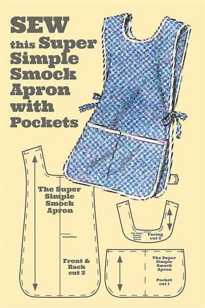 #sewingpatterns,#sewing,#diy,#crafts,#handmade,#fabric,#fashion,#sewingproject,#sewinglove,#sewingaddict Cobbler Apron Pattern Free, Cobbler Apron Pattern, Apron Pattern Free, Smock Apron, Cobbler Aprons, Projek Menjahit, Diy Apron, Apron Pattern, Feminist Movement