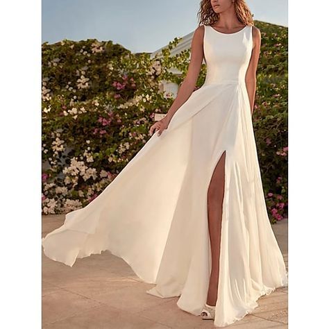 Front Split Dress, Jeweled Wedding Dress, Lace Sash, Cheap Wedding Dresses Online, Wedding Dress Store, Wedding Dresses Online, Chiffon Wedding Dress, Casual Wedding Dress, Satin Wedding Dress