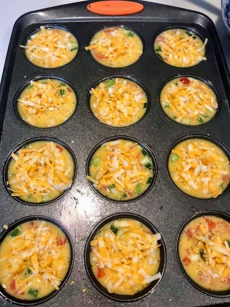 Egg Bake Cups, Western Omelette, Breakfast Energy, Omelette Recipe Easy, Baked Egg Cups, Egg Cups Breakfast, Egg Bites Recipe, So Hungry, Egg Bake