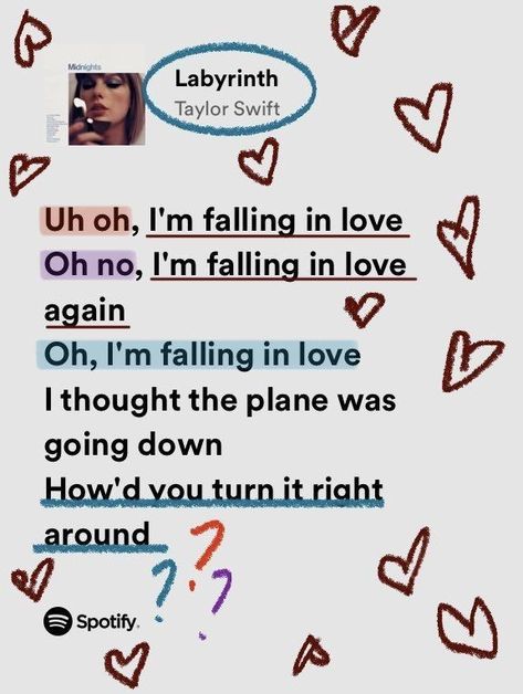 Taylor Swift Love Songs, Spotify Lyrics Aesthetic, Taylor Swift Lyric Quotes, Taylor Swift Midnights, Taylor Swift Song Lyrics, Taylor Lyrics, Im Falling In Love, Taylor Swift Music, Song Lyric Quotes