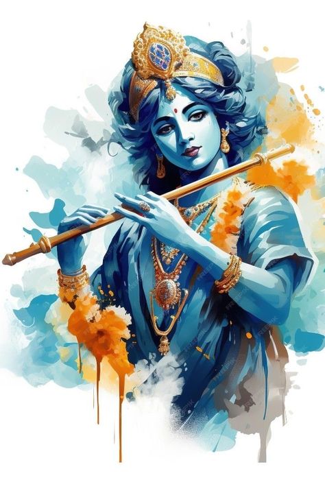 Krishna Drawing, God Artwork, Shree Krishna Wallpapers, Indian Art Gallery, Beautiful Art Paintings, Hinduism Art, Shiva Art, Krishna Radha Painting, Radha Krishna Art