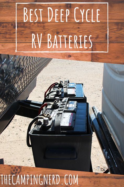 Choosing batteries for your RV can be difficult. In this article, I'll explain what makes a battery the best for RV use & help you choose the right one for you. #rv #rvliving #campinglife #camping #travel #boondocking #traveltrailer #rvhacks #rvlife #rvessentials #rvtips #rvideas #campingideas #thecampingnerd Car Battery Hacks, Battery Hacks, Trailer Renovation, Camper Maintenance, Rv Battery, Recondition Batteries, Trailer Camping, Batteries Diy, Battery Repair