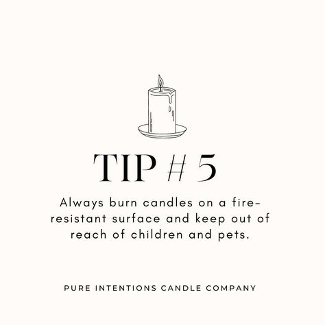 Want to make your candles last longer and burn cleaner? Here's how! 1. Trim the wick - before each burn to 1/4 inch. ✂️ This reduces soot and extends the candle's life. 2. Let it pool – allow the wax to melt across the surface before extinguishing. 🕯️ This prevents tunneling and helps your candle burn evenly. 3. Keep it clean – remove any debris or wick trimmings from the wax pool. 🧹 This ensures a smooth, clean burn. 4. Avoid drafts – place your candle away from vents, fans, or open windo... Candle Marketing, Handmade Candles Diy, Homemade Scented Candles, Candle Burn, Candle Ideas, Keep It Clean, Intention Candles, Photo Candles, Fall Candles