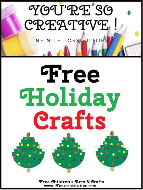 Your little artist will have fun making this craft. For more, FREE craft projects please visit www.youresocreative.com #Freekidscrafts Reindeer Clothespin, Kwanzaa Crafts, Happy Solstice, 2 December, 3d Christmas Tree, Reindeer Gifts, Cone Christmas Trees, Holiday Crafts For Kids, Arts And Craft