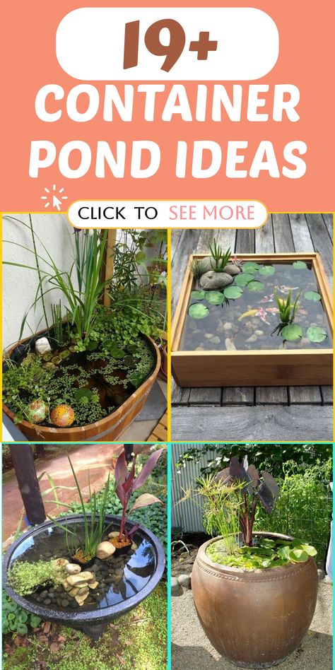 🌿 Explore our enchanting Container Pond Ideas to transform your outdoor space into a serene oasis. 🌺 From upcycled barrels to elegant ceramic pots, find unique inspirations to create a mini aquatic paradise. Dive into our guide and bring a touch of nature to your home today! 🐟 #ContainerPond #OutdoorDecor #DIYProjects Deck Pond Ideas Patio, Container Pond Ideas, Mini Pond Ideas, Pot Pond, Vibrant Flower Arrangements, Garden Pond Ideas, Container Pond, Raised Pond, Mini Pond