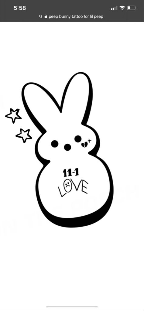 Lil Peep Coloring Page, Peep Tattoos Ideas, Lil Peep Peep Bunny, Peep Bunny Tattoo, Lil Peep Doodles, Lil Peep Drawing Easy, Lil Tattoos Ideas Simple, Lil Peep Drawing Ideas, Lil Peep Tattoo Ideas