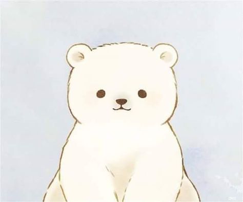 Cute Polar Bear, Cute Wallpaper, A Drawing, Polar Bear, We Heart It, Lost, White, Kawaii