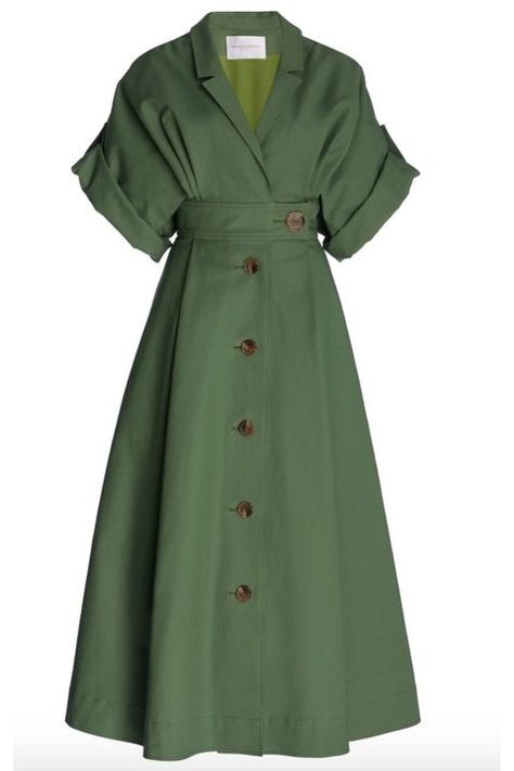 21 Shirt Dress Styles to Wear 2021 - Stylish Shirt Dresses for Everyday Caroline Herrera, Green Dress Outfit, Vestidos Maxi, Maxi Vestidos, Carolina Herrera Dresses, Classic Shirt Dress, Modest Clothing, Shirt Dress Style, Making Things