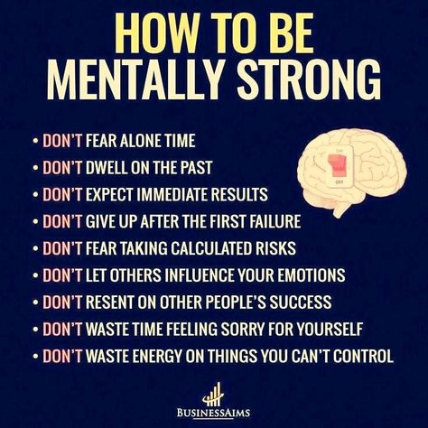 Dwelling On The Past, Mentally Strong, Alone Time, Do Not Fear, Don't Give Up, Other People, I Want, Let It Be, Education