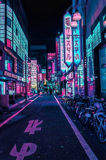 The candy neon streets of Tokyo, work as portals to another world, a more futuristic world, than ours. Would you dare to step in? • Also buy this artwork on wall prints, apparel, stickers, and more. Neon Wonderland, Asian City, Ville Cyberpunk, New Retro Wave, Cyberpunk Aesthetic, Cyberpunk City, Japon Illustration, Neon Aesthetic, Aesthetic Japan