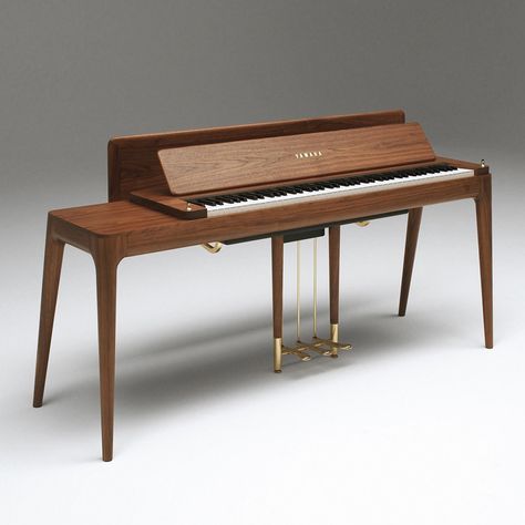 Mcm Piano, Digital Piano Decor, Piano Room Decor, Modern Piano, Piano Living Rooms, Group Piano Lessons, Piano Table, Piano Stand, Wooden Piano