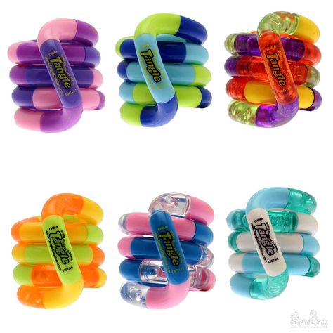 Tangle Creations Tangle Jr. Classic Fidget Toy. Available in different colour options. It is 5cm coiled (as shown in picture) and 18 cm uncoiled (stretched out). This tangle is compact enough to fit inside pockets, purses and pencil cases. Crunchy Parenting, Tangle Fidget, Tangle Fidget Toy, Tangle Toy, Fiddle Toys, Stim Toys, Figet Toys, Cool Fidget Toys, Sensory Issues