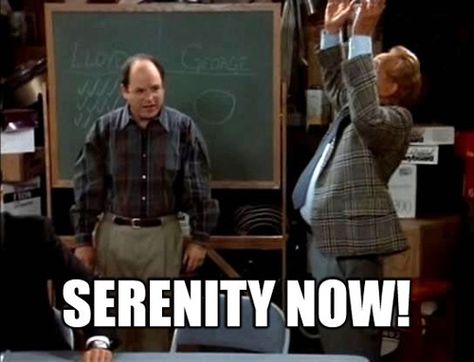 Frank Costanza - "SERENITY NOW!"   Don't forget... it's all insanity later. Humour, Seinfeld Episodes, Seinfeld Funny, Seinfeld Quotes, Classic Quotes, Serenity Now, Seinfeld, Top Gear, Best Tv Shows