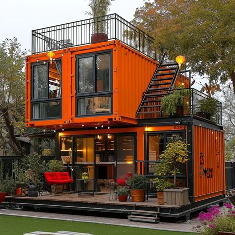 Are Shipping Containers Waterproof? Yes. Perfect for secure storage and innovative construction. Dive in now! Modern Shipping Container Homes, Design Case Mici, Wohne Im Tiny House, Home Designs Exterior, Exterior Home Design, Shipping Container Home Designs, Storage Container Homes, Container Buildings, Building A Container Home