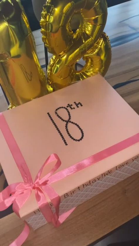 user9133570549230(@gorniakowaaa) on TikTok: #gift #18 #birthday #surprise #18birthdayparty @halaskaa ❤️🔥🔞 Birthday Gift Surprise, Birthdays Surprise Ideas, 18th Birthday Gifts Ideas For Best Friend, Birthday Box Decoration, Gifts For Birthday Girl, Gift For Girls Birthday, Homemade 18th Birthday Gifts, 17 Birthday Gifts, 19 Birthday Gifts