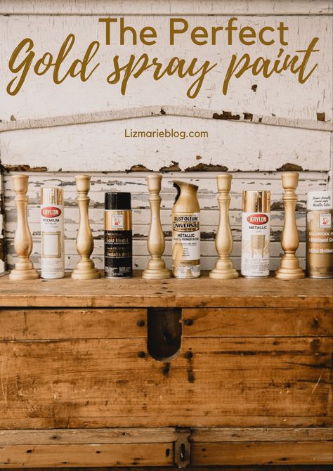 Brass Spray Paint For Metal, Best Gold Spray Paint, Brass Spray Paint, Spray Paint Frames, Metallic Gold Spray Paint, Spray Paint Furniture, Rub N Buff, Spray Paint Colors, Liz Marie