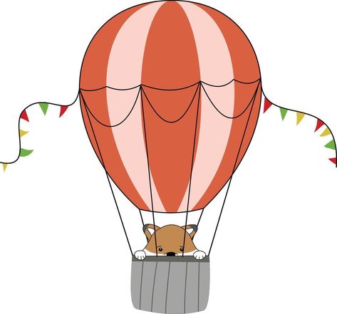 Hot air balloon illustration with cute animals Hot Air Balloon Illustration, Printable Wallpaper, Balloon Illustration, Cityscape Photos, Logo Banners, Nature Backgrounds, Heart With Arrow, Background Banner, Hot Air Balloon