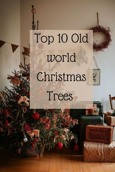 Vintage Trees Christmas, Old Fashioned Tree Decorating Ideas, Wild Christmas Tree, Traditional German Christmas Tree, Old Style Christmas Tree, Old Time Christmas Tree Decorating Ideas, German Christmas Tree Decorations, Baking Christmas Tree Theme, Vintage Christmas Tree Aesthetic