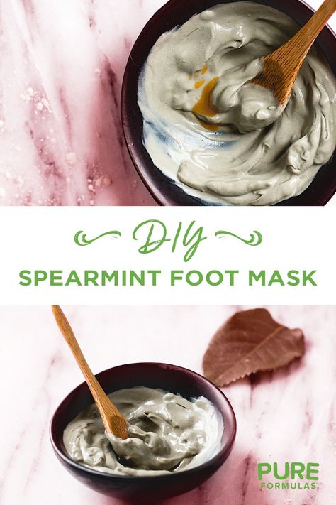 Homemade Foot Mask, Diy Foot Mask, Foot Mask Diy, Diy Spa Recipes, Dry Cracked Heels, Spa Recipes, Mask Powder, Homemade Clay, Esthetician Room